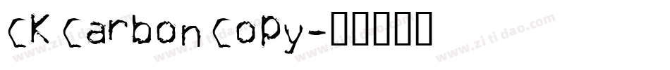 CK Carbon Copy字体转换